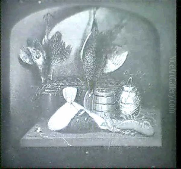 Still Life Of Game In A Larder And A Companion Still Life Of Dead Game And Fish In A Larder - view 1