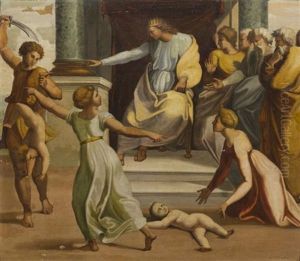 The Judgement Of Solomon (after Raffaello Sanzio) by William Blake