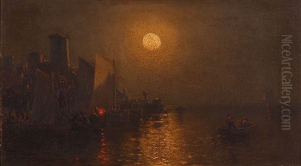 Moonlit Castle Harbour - view 1