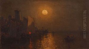 Moonlit Castle Harbour by Ralph Albert Blakelock