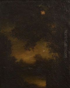 Moonlight Through A Wooded Landscape by Ralph Albert Blakelock