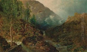 Landscape With Two Waterfalls by Ralph Albert Blakelock