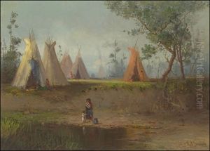 Encampment On The Upper Missouri by Ralph Albert Blakelock