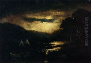 Indian Encampment (nocturne) by Ralph Albert Blakelock