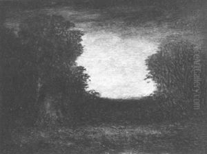 Indian Encampment At Dusk by Ralph Albert Blakelock