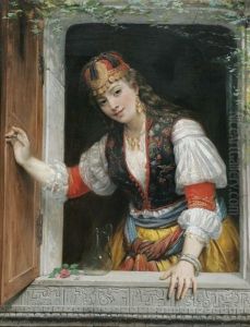 Orientale A Sa Fenetre by Celestin-Joseph Blanc