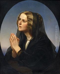 Junge Frau In Andacht by Louis Ammy Blanc