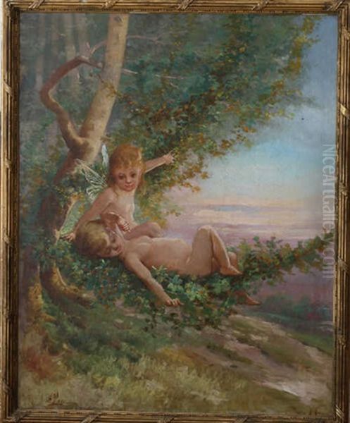 Putti Dans Paysage (pair) - view 1