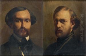 Portrait Du Compositeur Charles Gounod (+ Portrait D'homme; Pair) by Charles Octave Blanchard