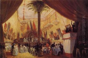 A Reception For The Prince De Joinville At Veracruz, Mexico by Henri Pierre Leon Pharamond Blanchard