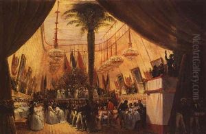 Bal A Bord De La Creole A La Havane by Henri Pierre Leon Pharamond Blanchard