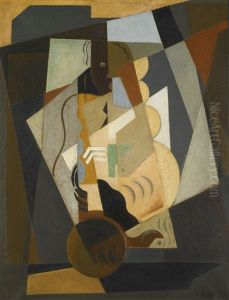 Nature Morte - Femme A La Mandoline by Maria Blanchard