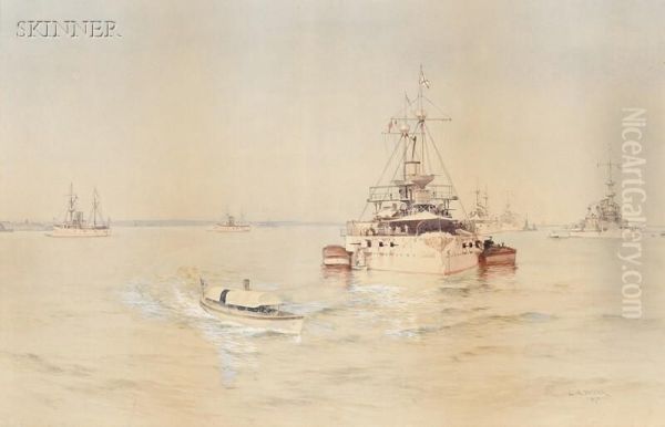 View Of A U.s. Navy Battle Fleet - view 1