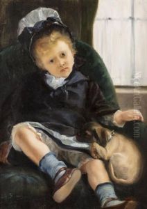 Petite Fille Au Chien, Vers 1882- 1883 Petite Fille Au Chien, Vers 1882- 1883