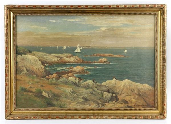 Seascape With Sailboats - view 1