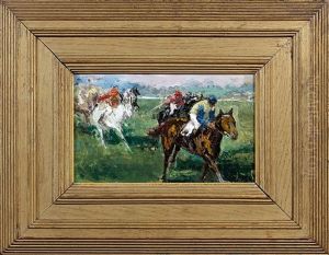 La Course Aux Chevaux by Jacques-Emile Blanche