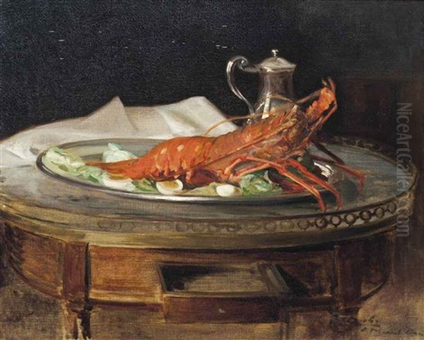A Lobster On A Silver Salver - view 1