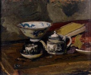 Nature Morte A La Faience by Jacques-Emile Blanche