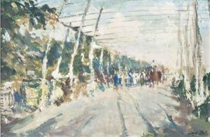 Hop Bines In Kent by Jacques-Emile Blanche