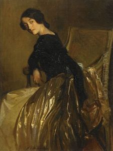 Desiree Manfred En Robe Argentee by Jacques-Emile Blanche