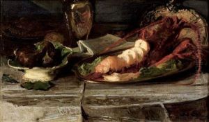 Nature Morte A La Langouste Et Aux Figues