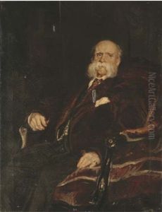 Portrait Of A Gentleman, Three-quarter Length, Seated, In A Brown Coat