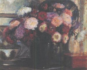 Interieur Au Bouquet De Fleurs by Jacques-Emile Blanche