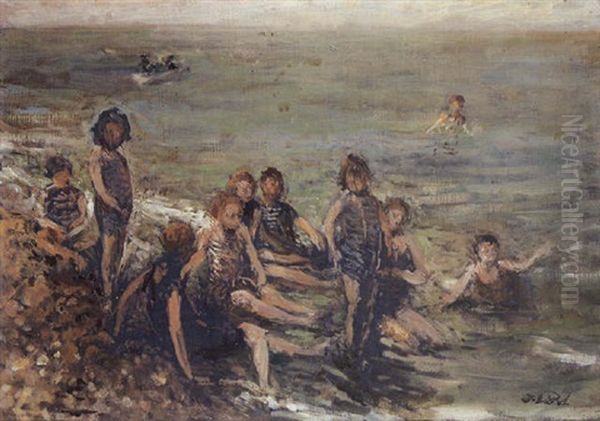 Enfants Au Bain, Dieppe - view 1