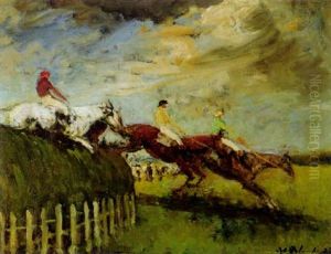 The Steeplechasers by Jacques-Emile Blanche