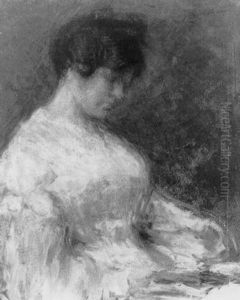 Portret Van Een Lezende Vrouw