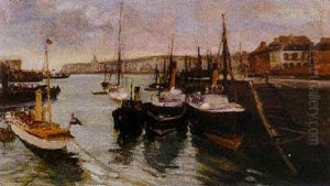 Le Port De Dieppe by Jacques-Emile Blanche