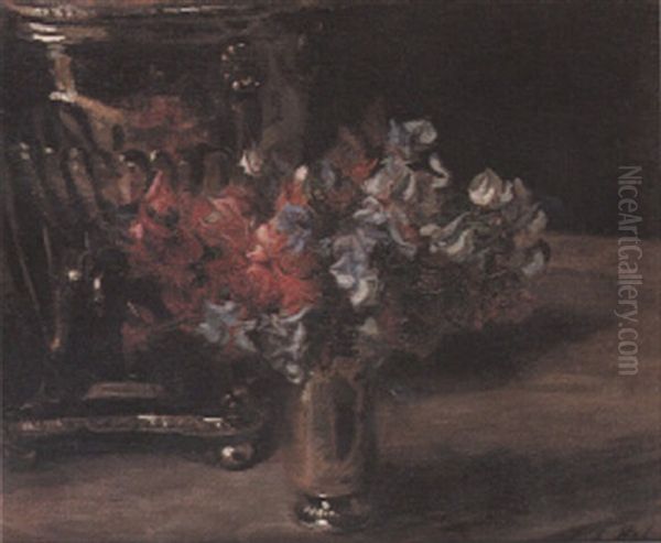 Still Life With Sweet Peas In A Vase - view 1