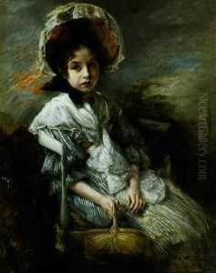 Portrait Of A Young Girl Seated In A Landscape Portrait Of A Young Girl Seated In A Landscape