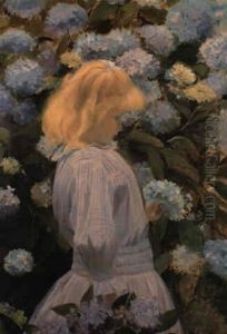 Petite Fille Aux Hortensias Petite Fille Aux Hortensias