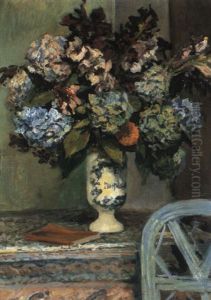 Hydrangeas In A Blue Vase Hydrangeas In A Blue Vase
