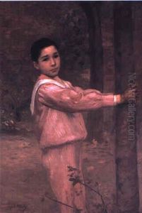 Portrait Of A Boy In A Pink Sailor Suit