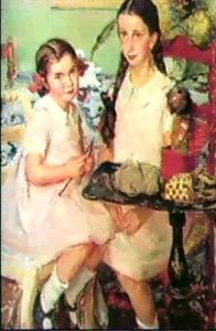 Henriette Et Genevieve Noufflard by Jacques-Emile Blanche