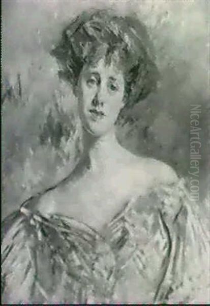 Portrait Of A Lady In Evening Dress - view 1