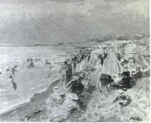 Dieppe, La Plage Vers 1925 by Jacques-Emile Blanche