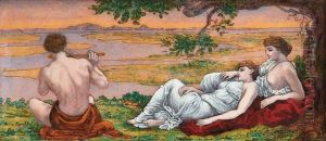 Une Scene D'apparence Bucolique by Ernest Blancher