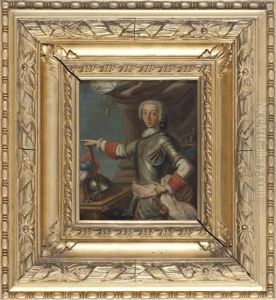 Three-quarter Length Portrait Of Prince Charles Edward Stuart, The 'young Pretender' Wearing Armour