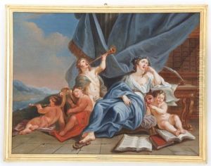 Allegoria Della Musica E Il Teatro by Louis Gabriel Blanchet