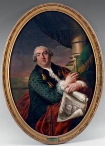 Portrait D'un Amateur Tenant Une Reduction De La Venus De Medicis Et Le Plan Du Colisee