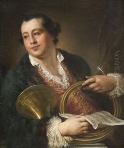 Portrait De Jean-joseph Rodolphe? (+ Portrait De Son Epouse; Pair)