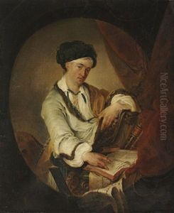 Portrait Of An Architect In A Fur-trimmed Coat by Louis Gabriel Blanchet