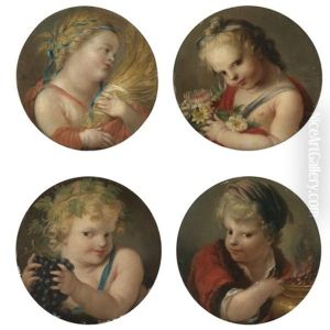 The Four Seasons (set Of 4) by Louis Gabriel Blanchet