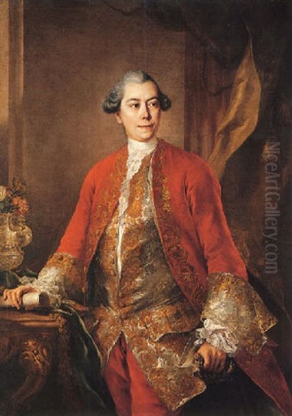 Portrait Of A Gentleman (a Composer?), Standing In An Elegant Interior - view 1