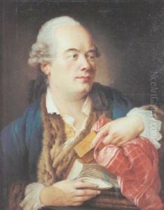 Portrait D'homme Tenant Un Livre by Louis Gabriel Blanchet