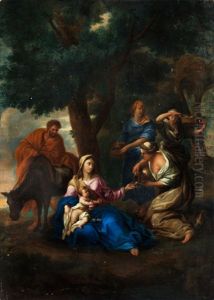 Ruhe Auf Der Flucht Nach Agypten by Thomas Blanchet