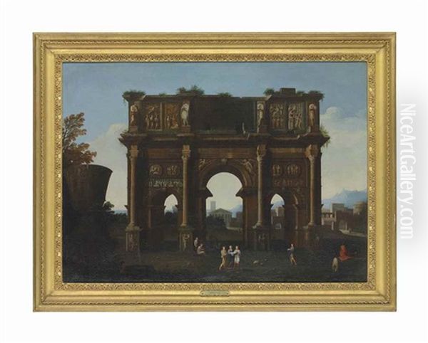 An Architectural Capriccio With The Arch Of Constantine - view 1